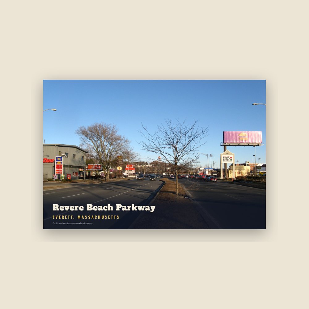 Everett Revere Beach Parkway Postcard