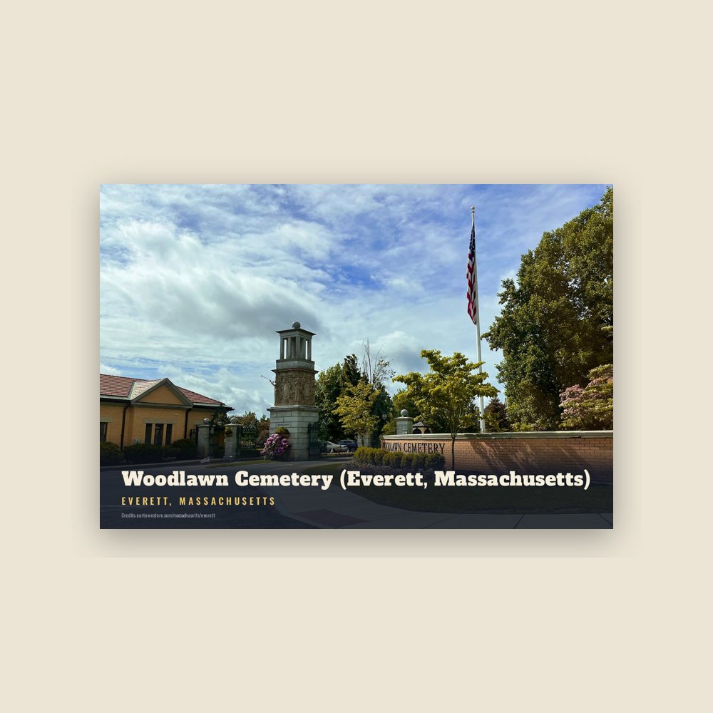 Everett Woodlawn Cemetery (Everett, Massachusetts) Postcard