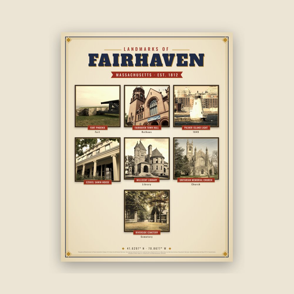 Fairhaven Landmarks Photo Poster