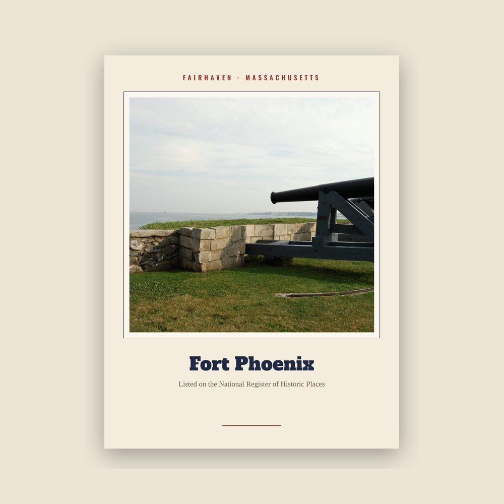 Fairhaven Fort Phoenix Landmark Print