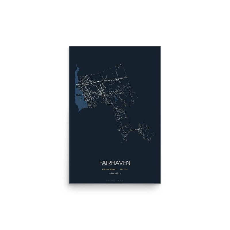 Fairhaven Street Map Poster · Midnight