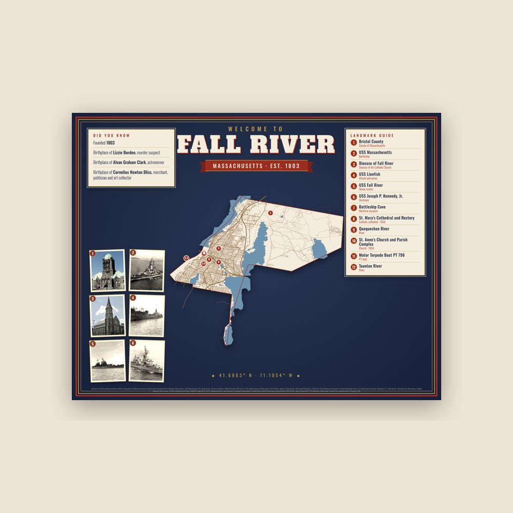 Fall River Map Placemat