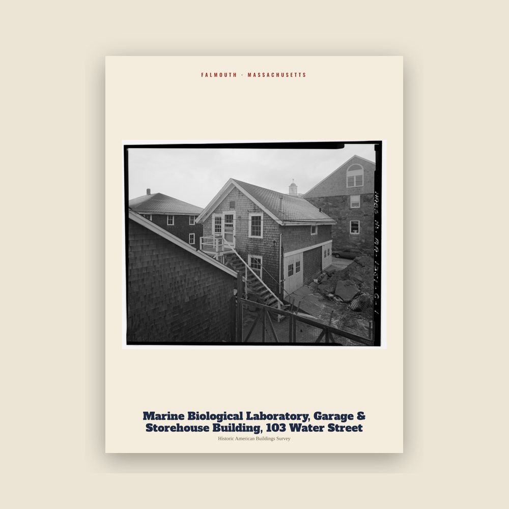 Falmouth Marine Biological Laboratory, Garage & Storehouse Building, 103 Water Street Archive Print