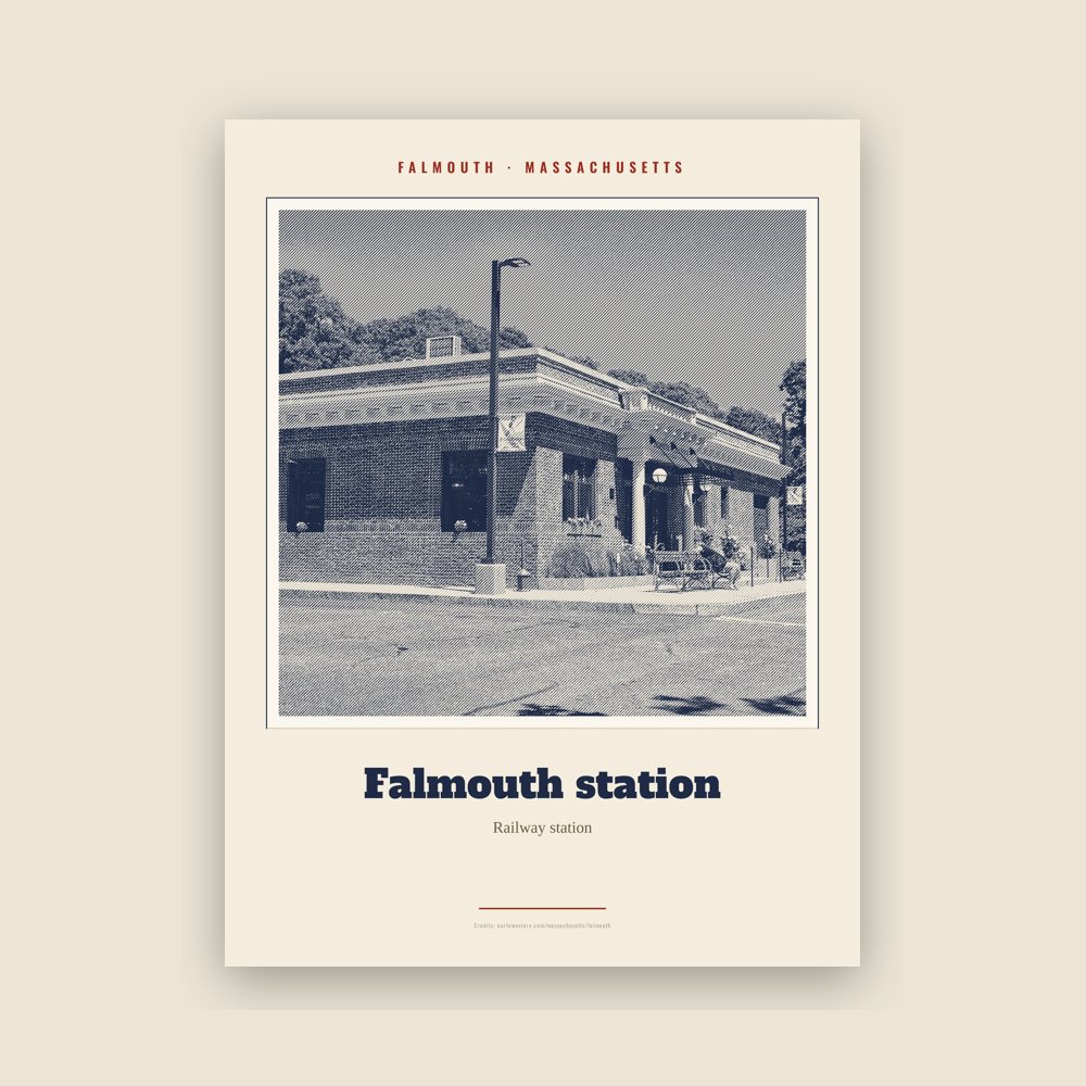 Falmouth Falmouth station Landmark Print