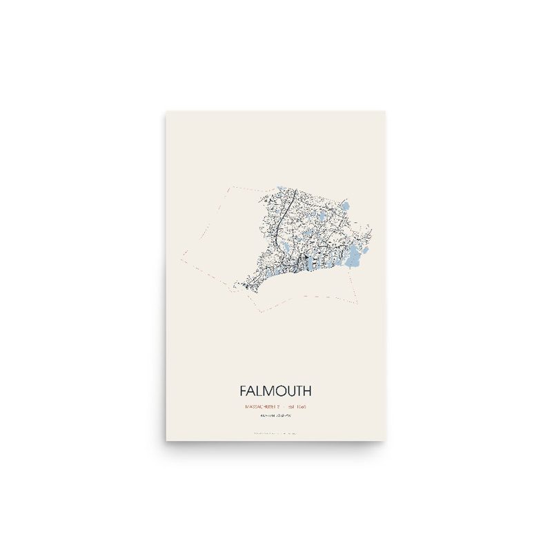 Falmouth Street Map Poster · Linen
