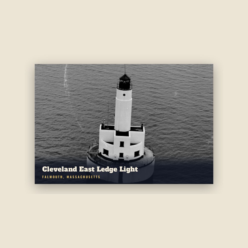 Falmouth Cleveland East Ledge Light Postcard