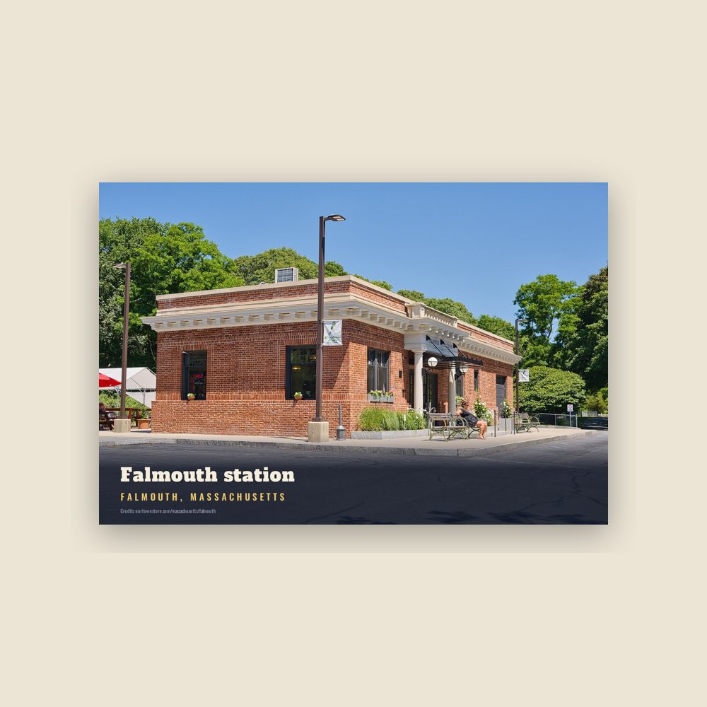 Falmouth Falmouth station Postcard