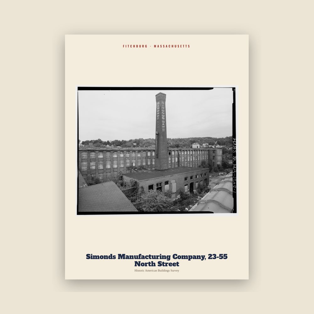 Fitchburg Simonds Manufacturing Company, 23-55 North Street Archive Print