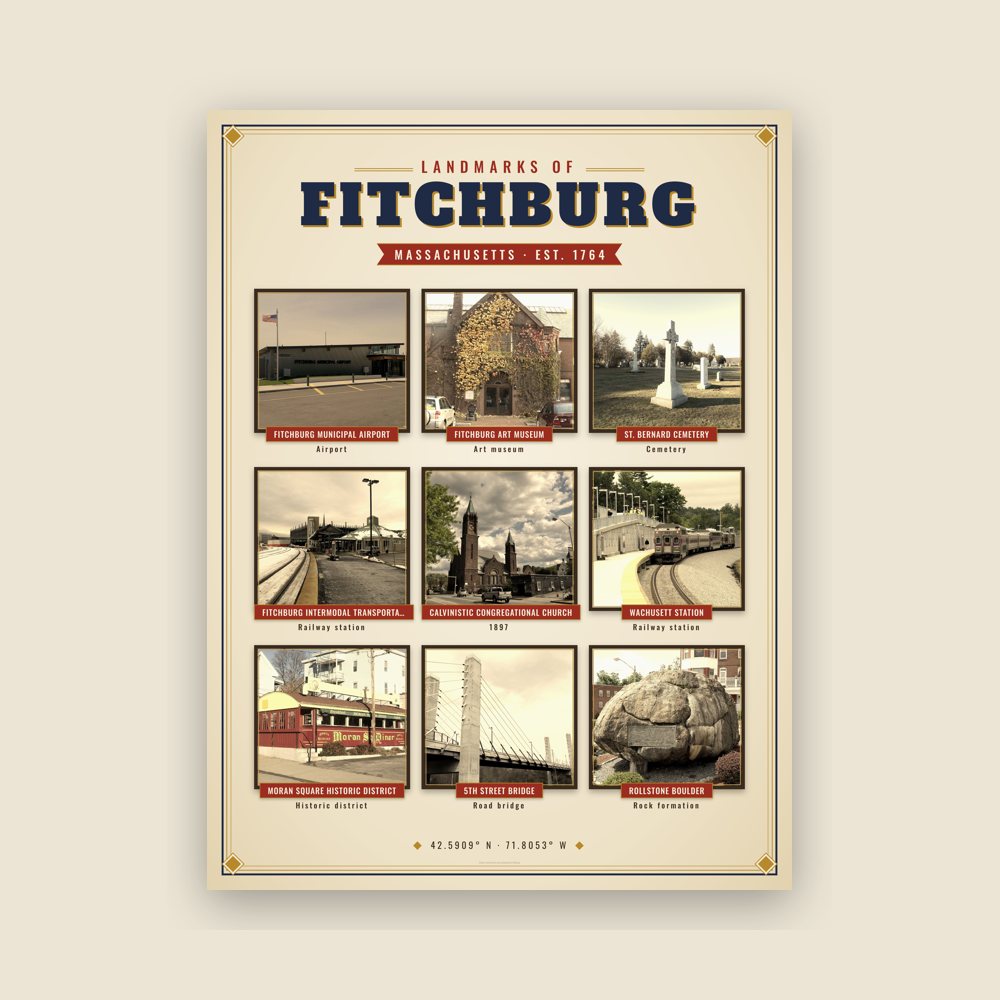 Fitchburg Landmarks Photo Poster