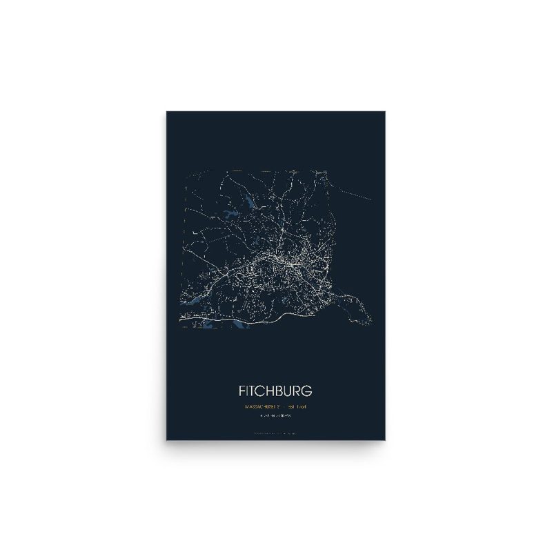 Fitchburg Street Map Poster · Midnight