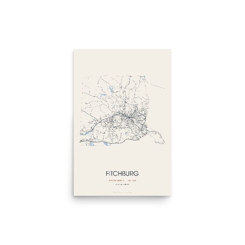 Fitchburg Street Map Poster · Linen