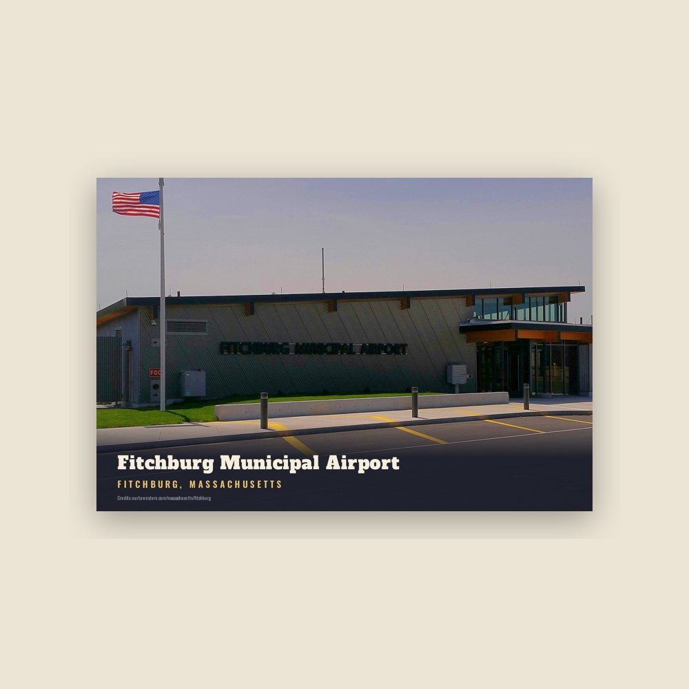 Fitchburg Fitchburg Municipal Airport Postcard
