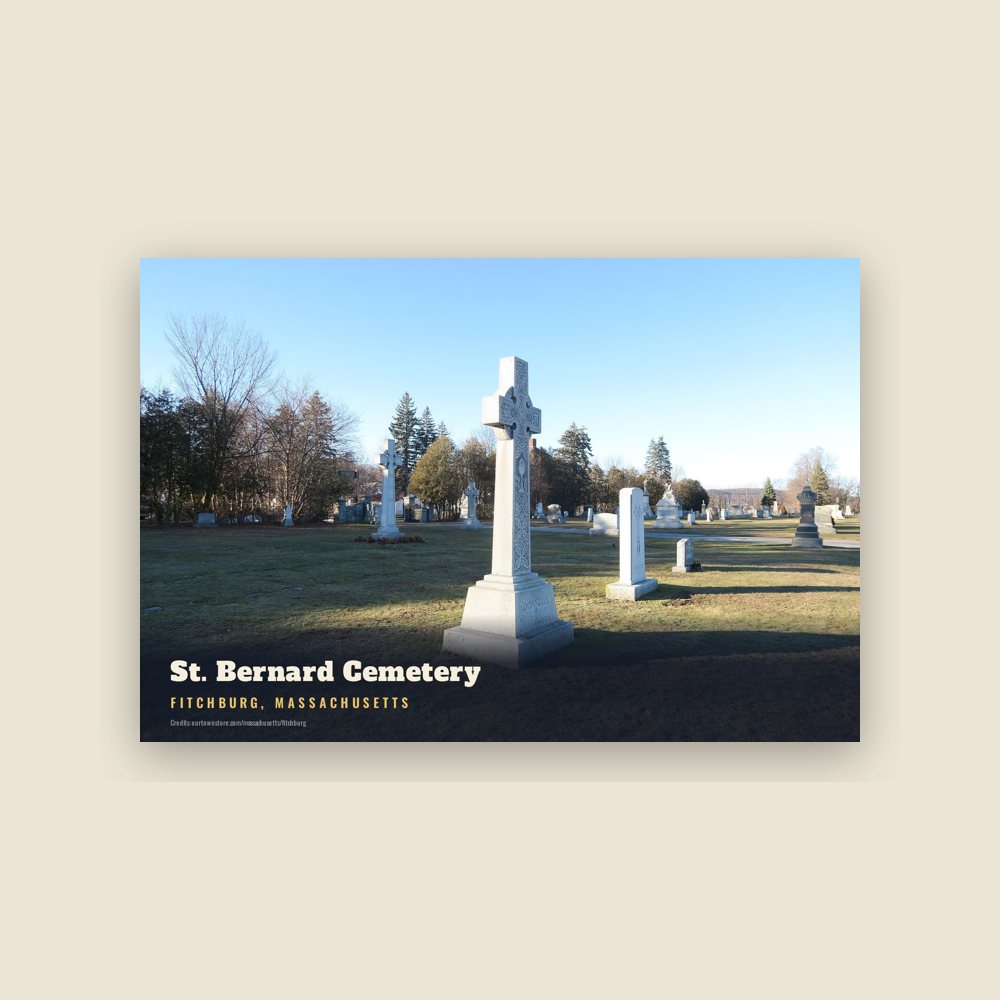 Fitchburg St. Bernard Cemetery Postcard