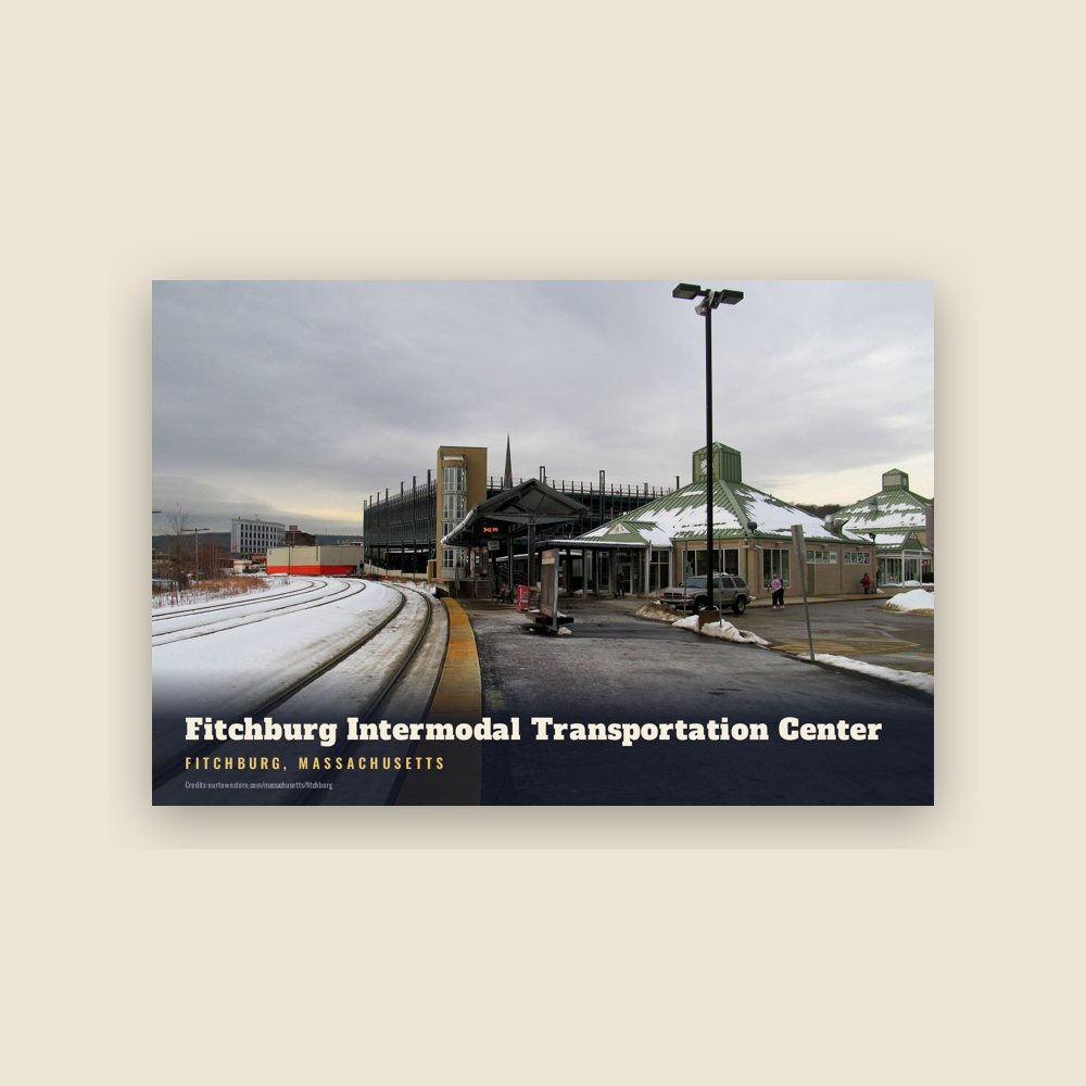 Fitchburg Fitchburg Intermodal Transportation Center Postcard