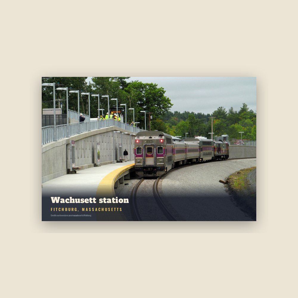 Fitchburg Wachusett station Postcard