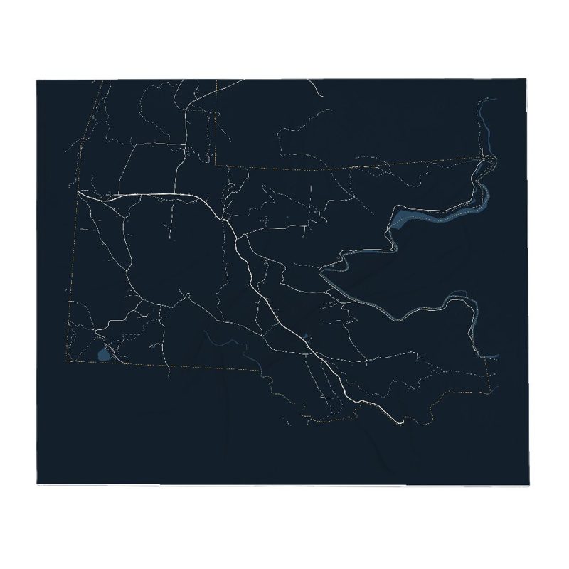 Florida Street Map Throw Blanket