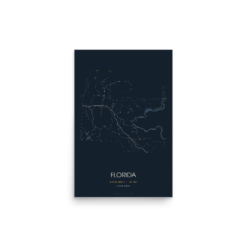 Florida Street Map Poster · Midnight
