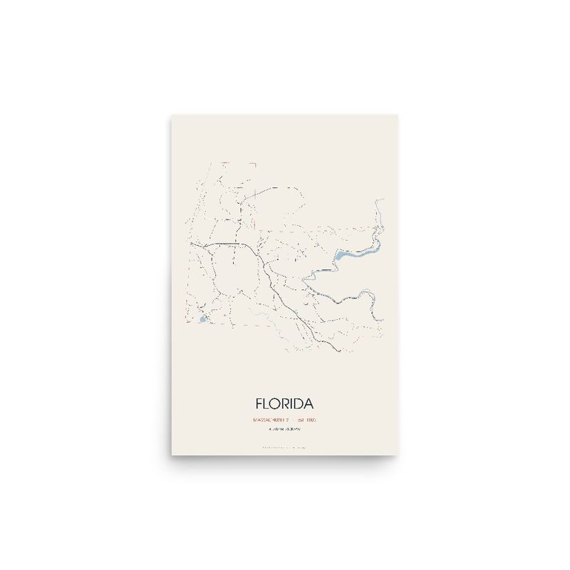 Florida Street Map Poster · Linen