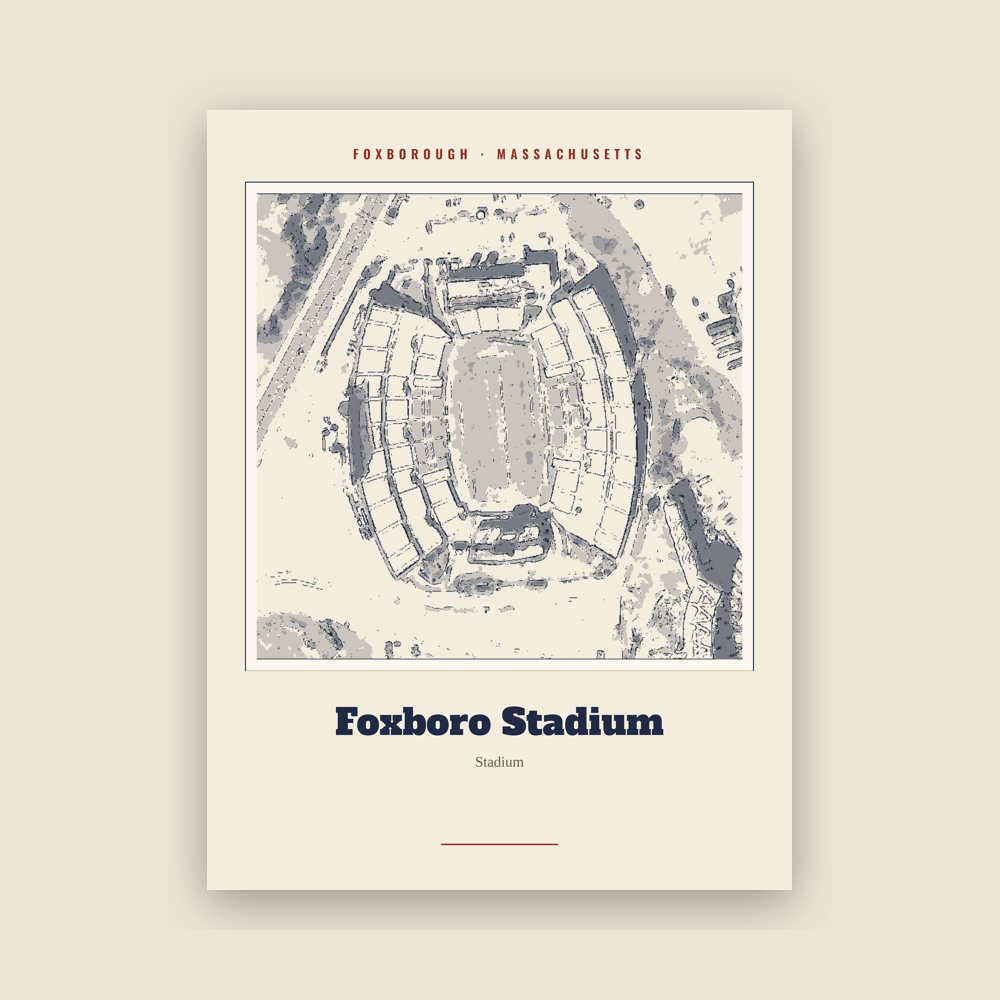 Foxborough Foxboro Stadium Landmark Print