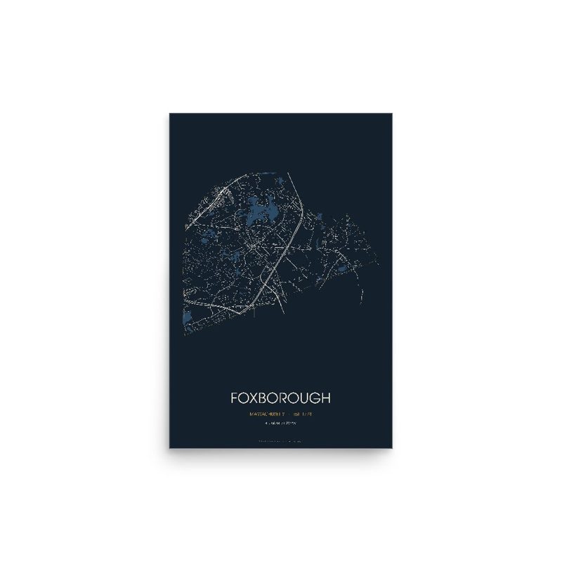 Foxborough Street Map Poster · Midnight