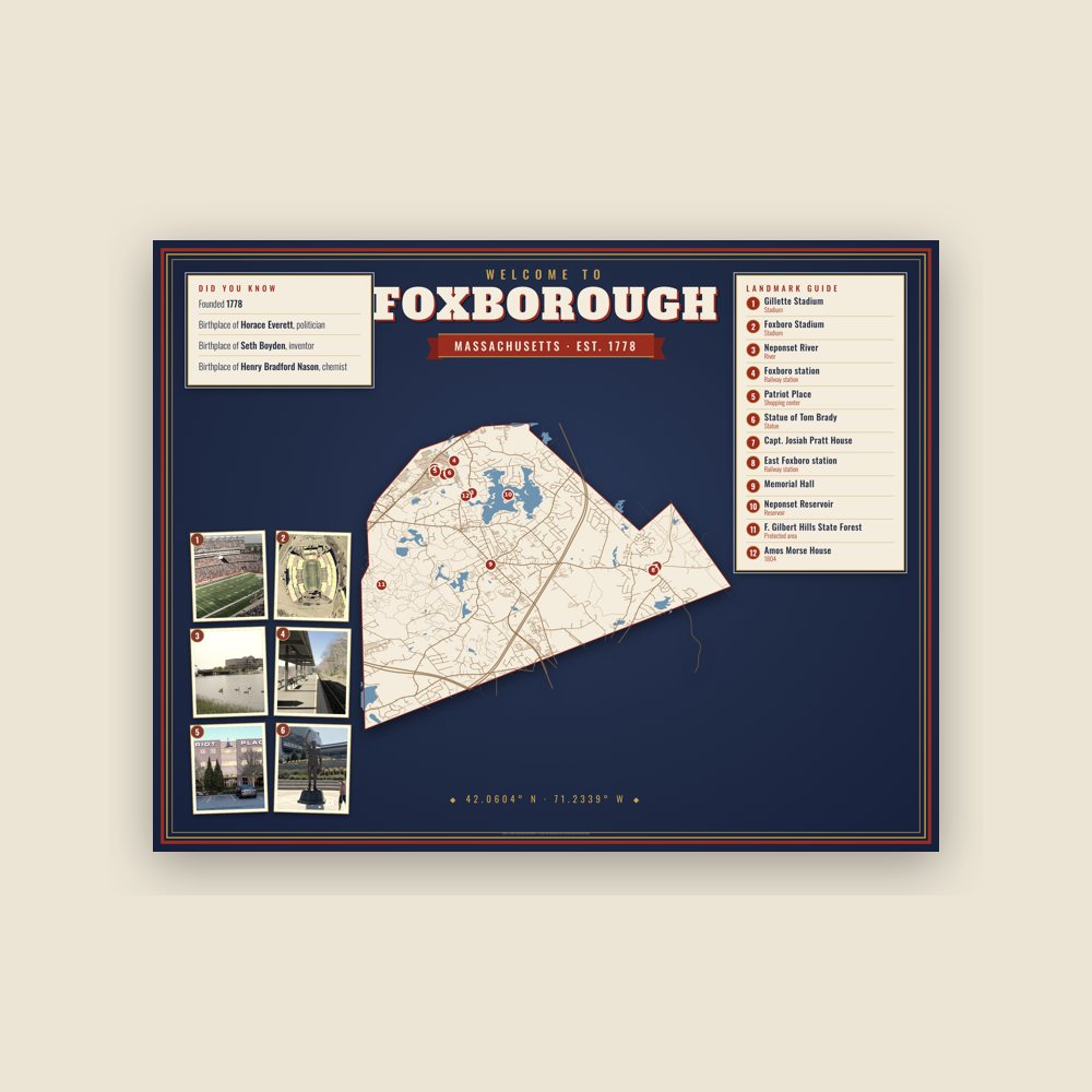 Foxborough Map Placemat