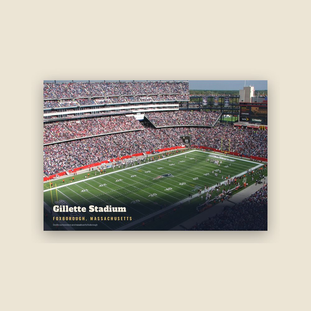 Foxborough Gillette Stadium Postcard