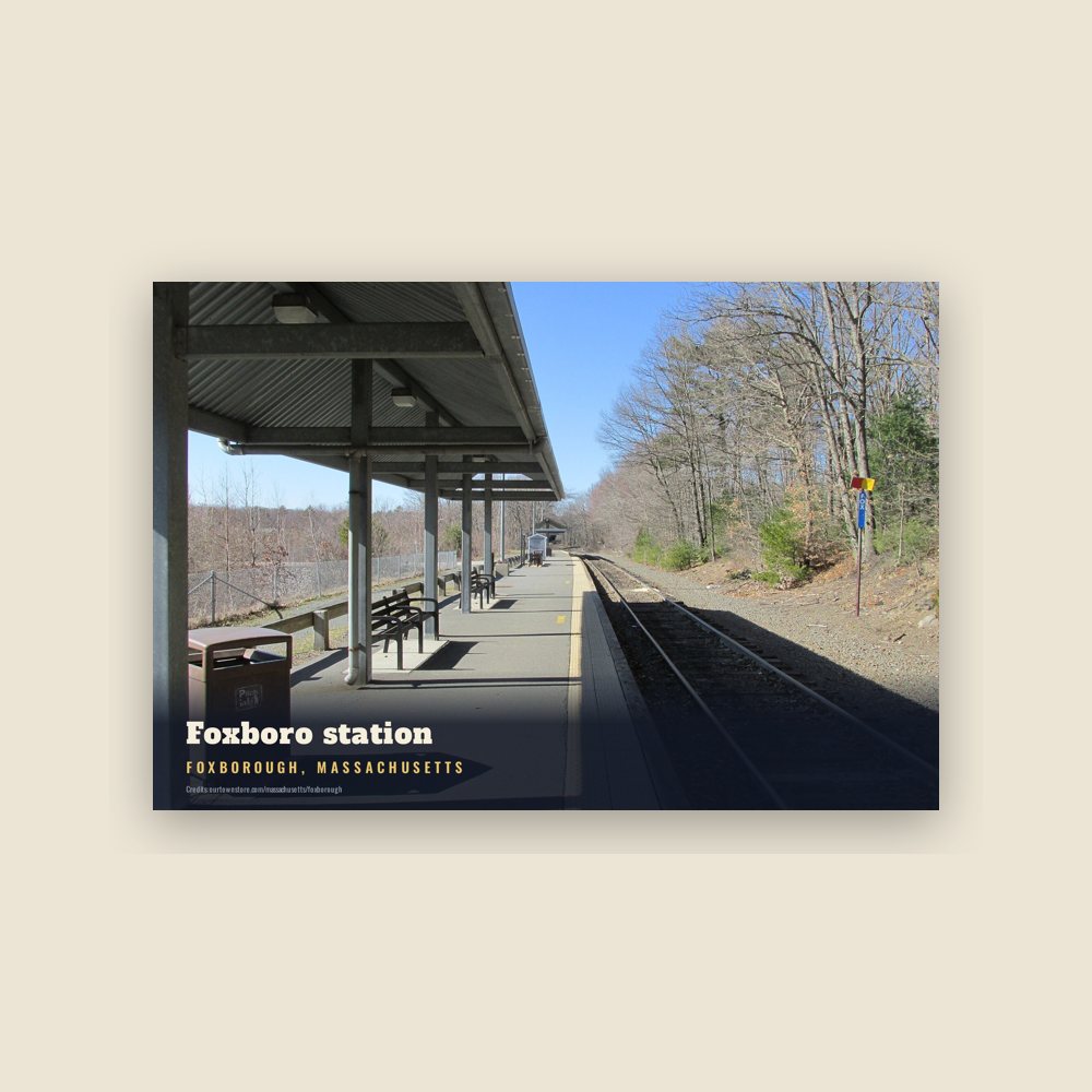 Foxborough Foxboro station Postcard