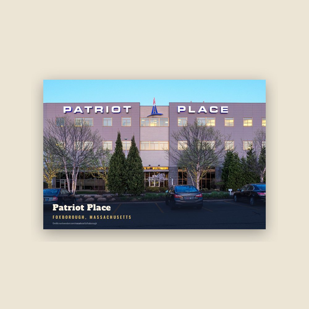 Foxborough Patriot Place Postcard