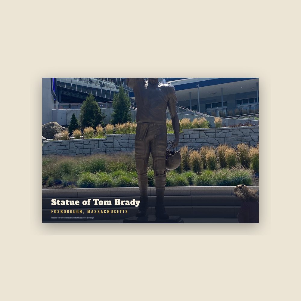 Foxborough Statue of Tom Brady Postcard