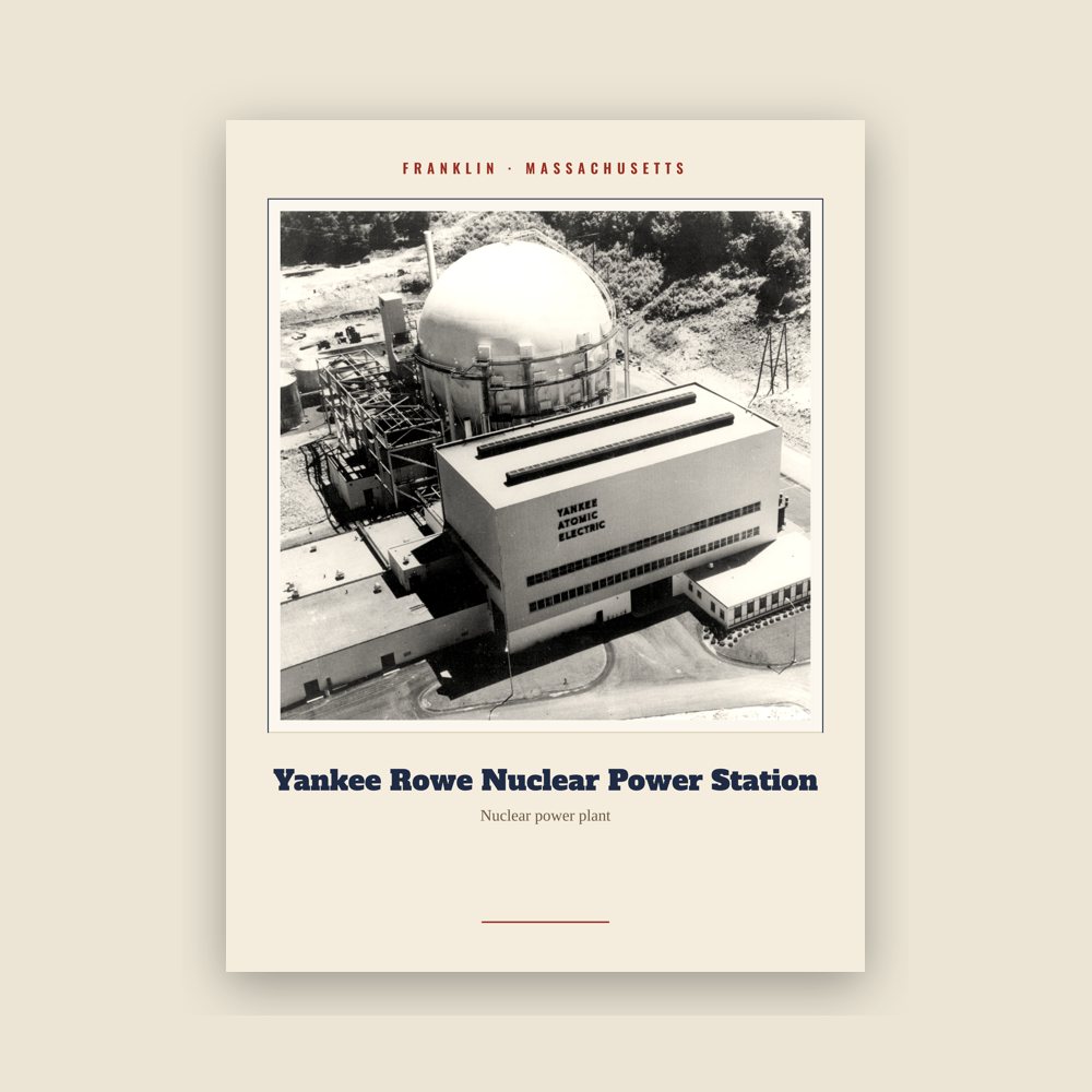 Franklin Yankee Rowe Nuclear Power Station Landmark Print