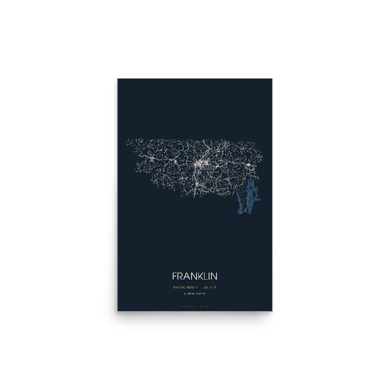 Franklin Street Map Poster · Midnight