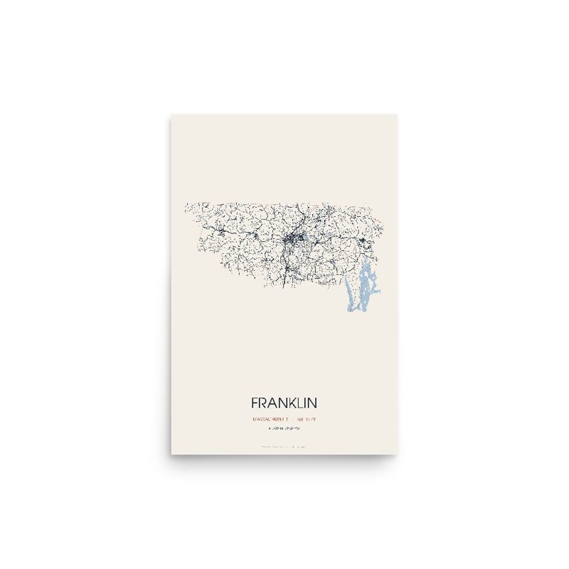 Franklin Street Map Poster · Linen