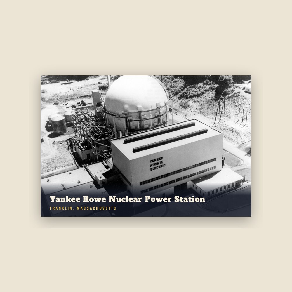 Franklin Yankee Rowe Nuclear Power Station Postcard