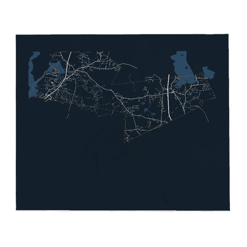 Freetown Street Map Throw Blanket