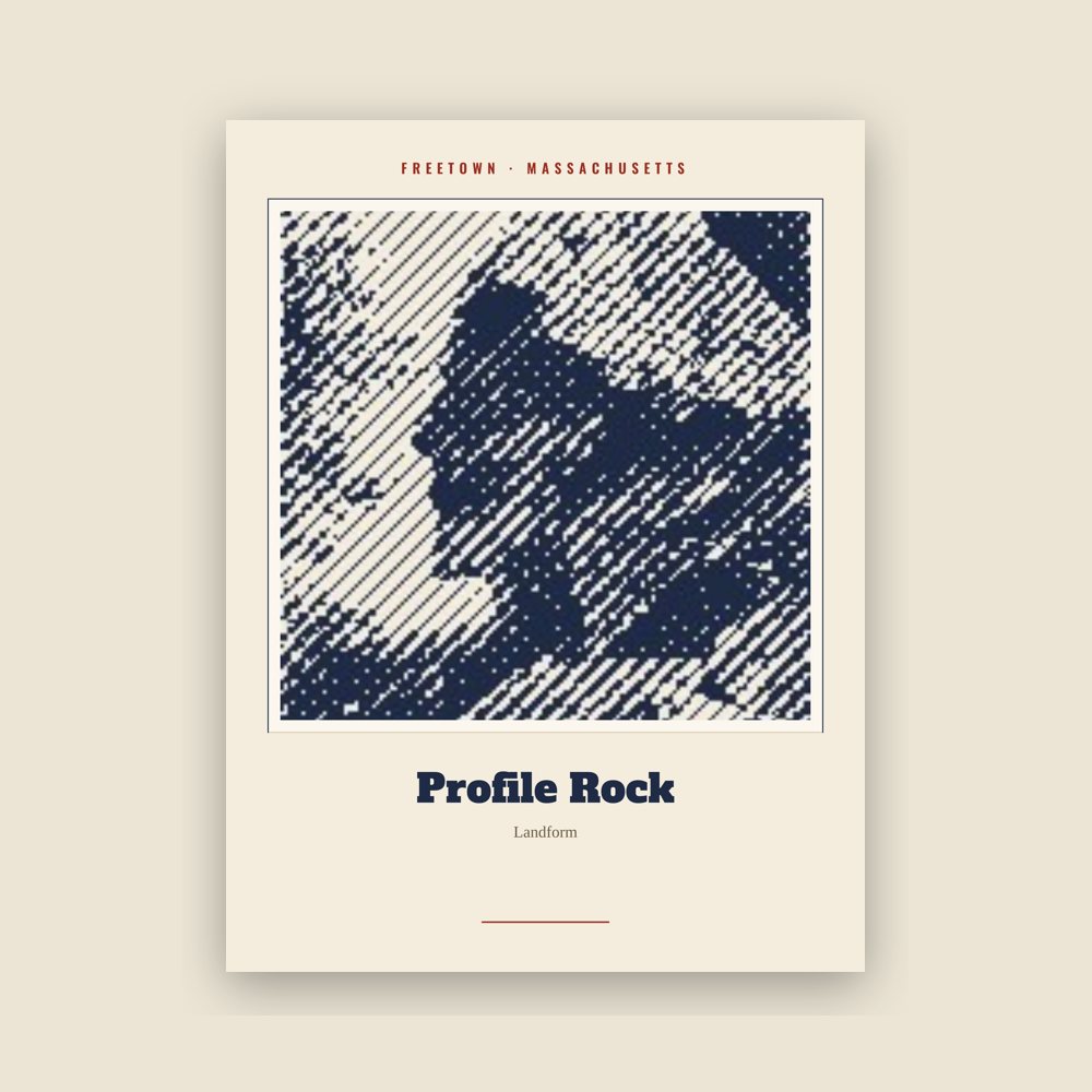 Freetown Profile Rock Landmark Print