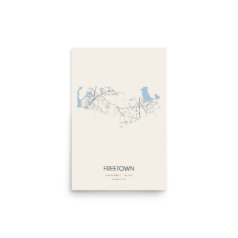 Freetown Street Map Poster · Linen