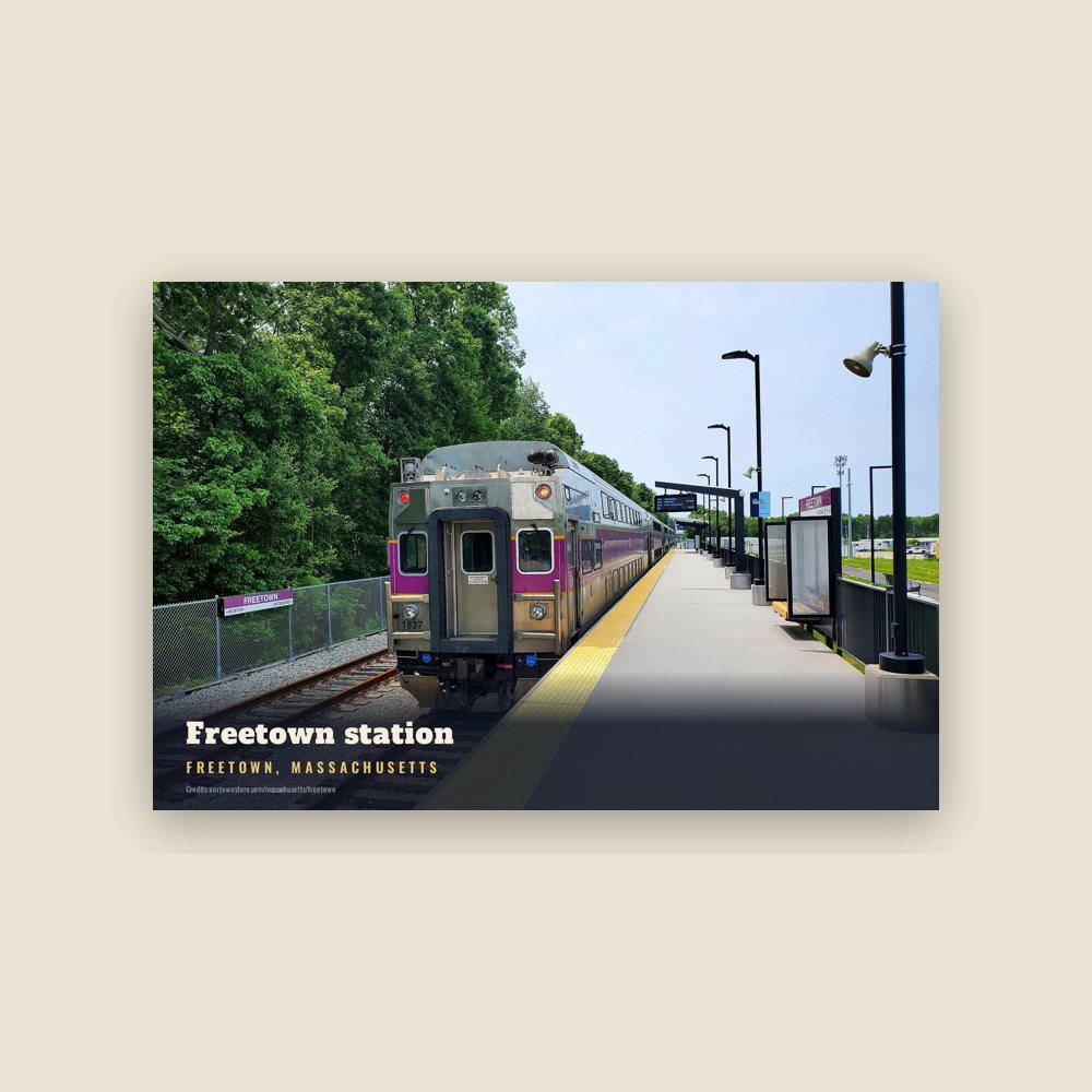 Freetown Freetown station Postcard