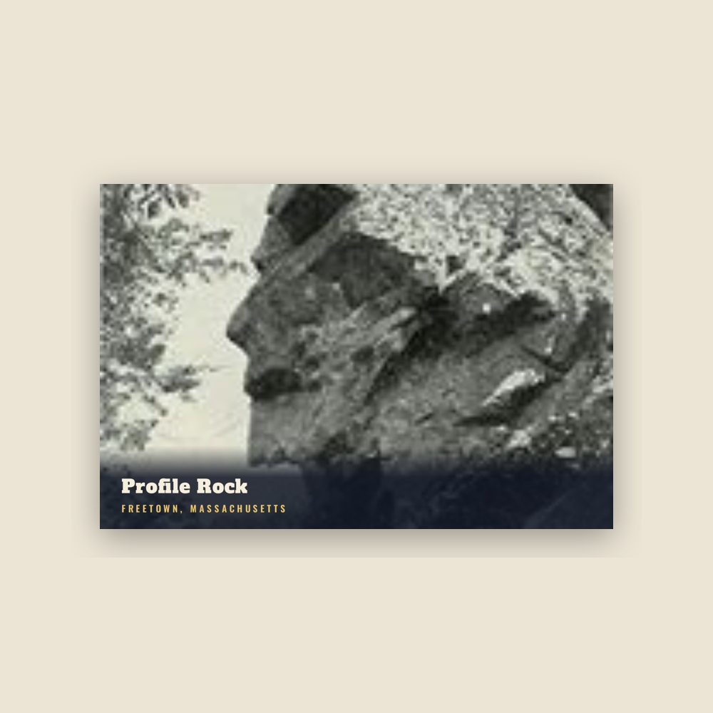Freetown Profile Rock Postcard
