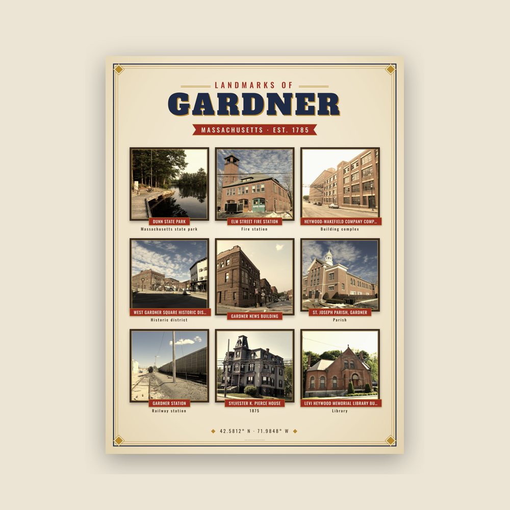 Gardner Landmarks Photo Poster