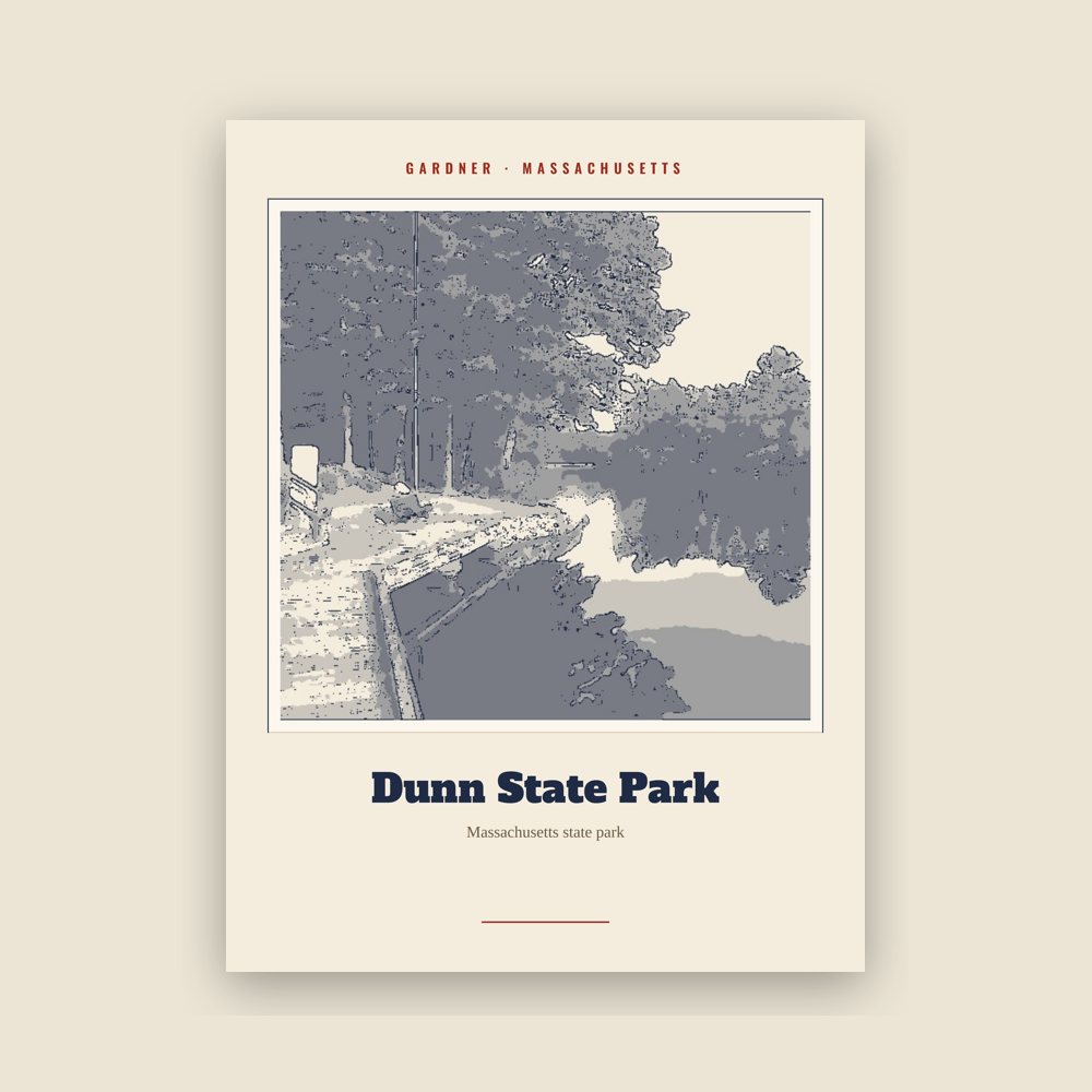 Gardner Dunn State Park Landmark Print