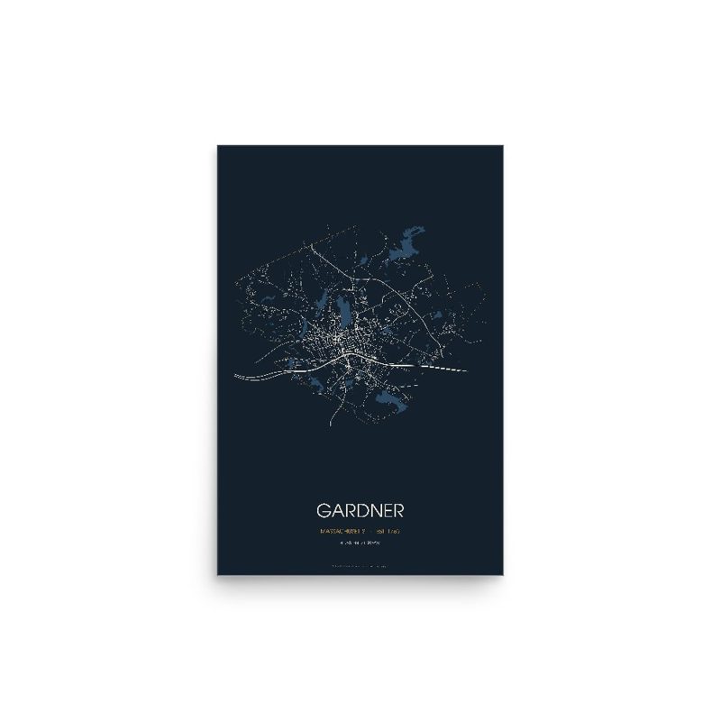 Gardner Street Map Poster · Midnight