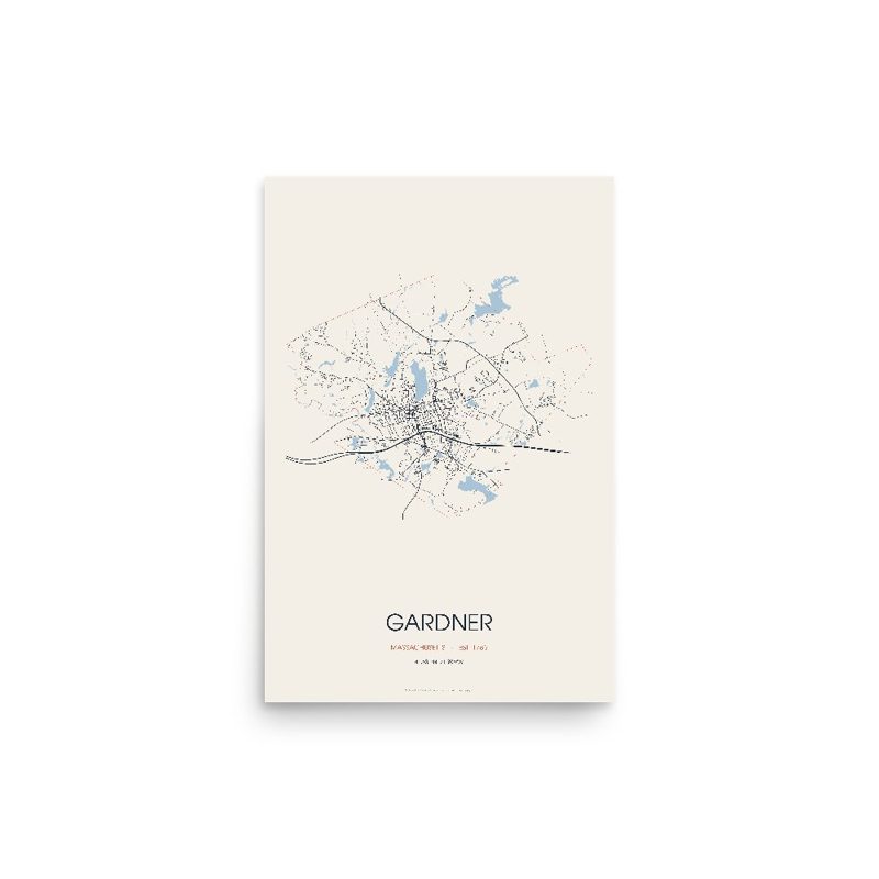 Gardner Street Map Poster · Linen