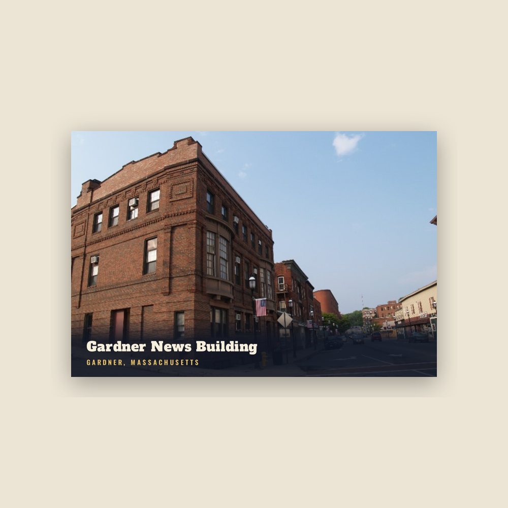 Gardner Gardner News Building Postcard
