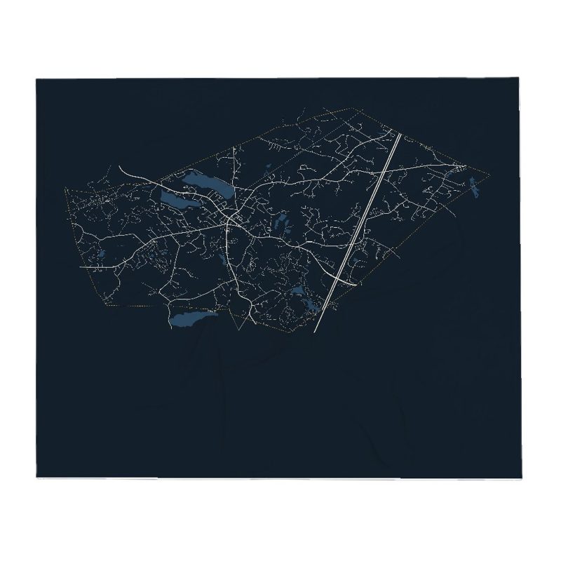 Georgetown Street Map Throw Blanket