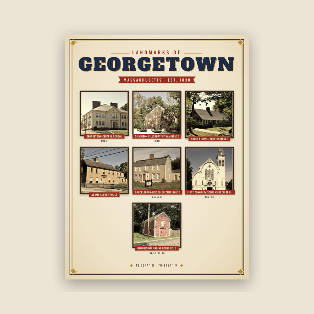 Georgetown Landmarks Photo Poster