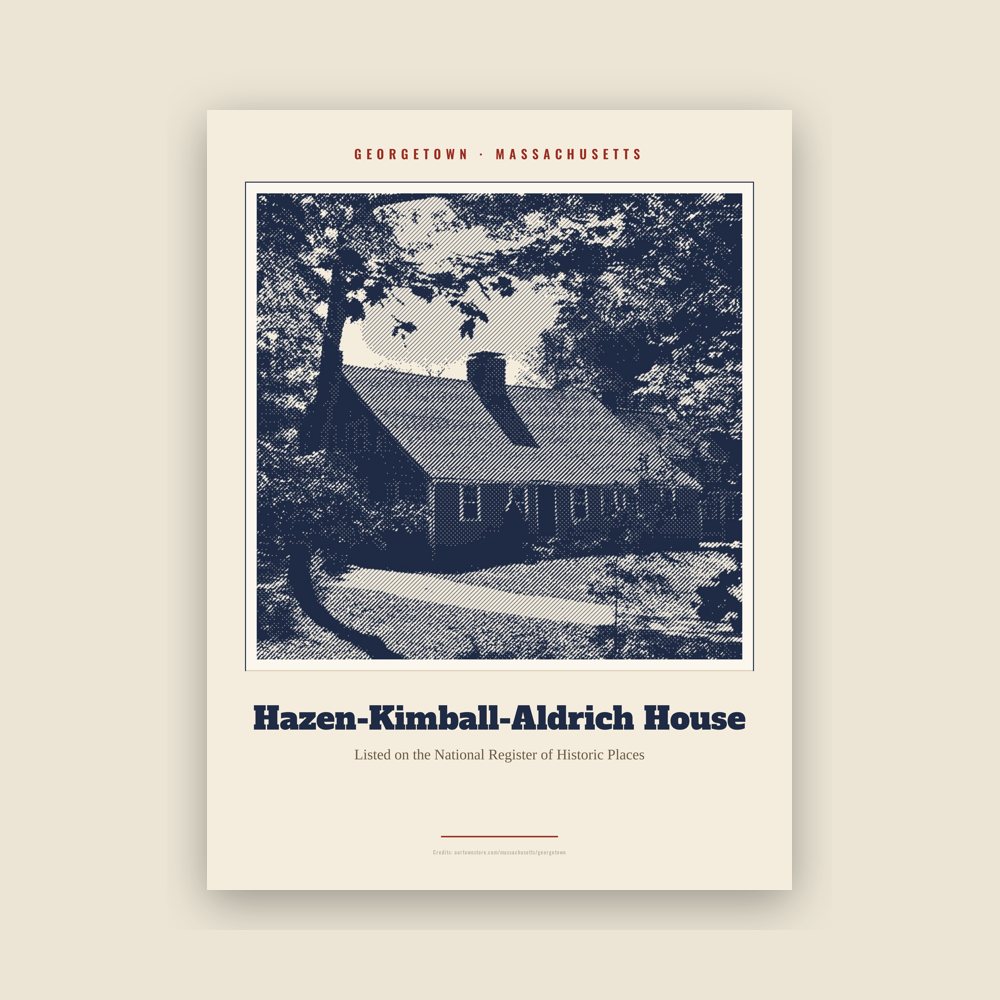 Georgetown Hazen-Kimball-Aldrich House Landmark Print