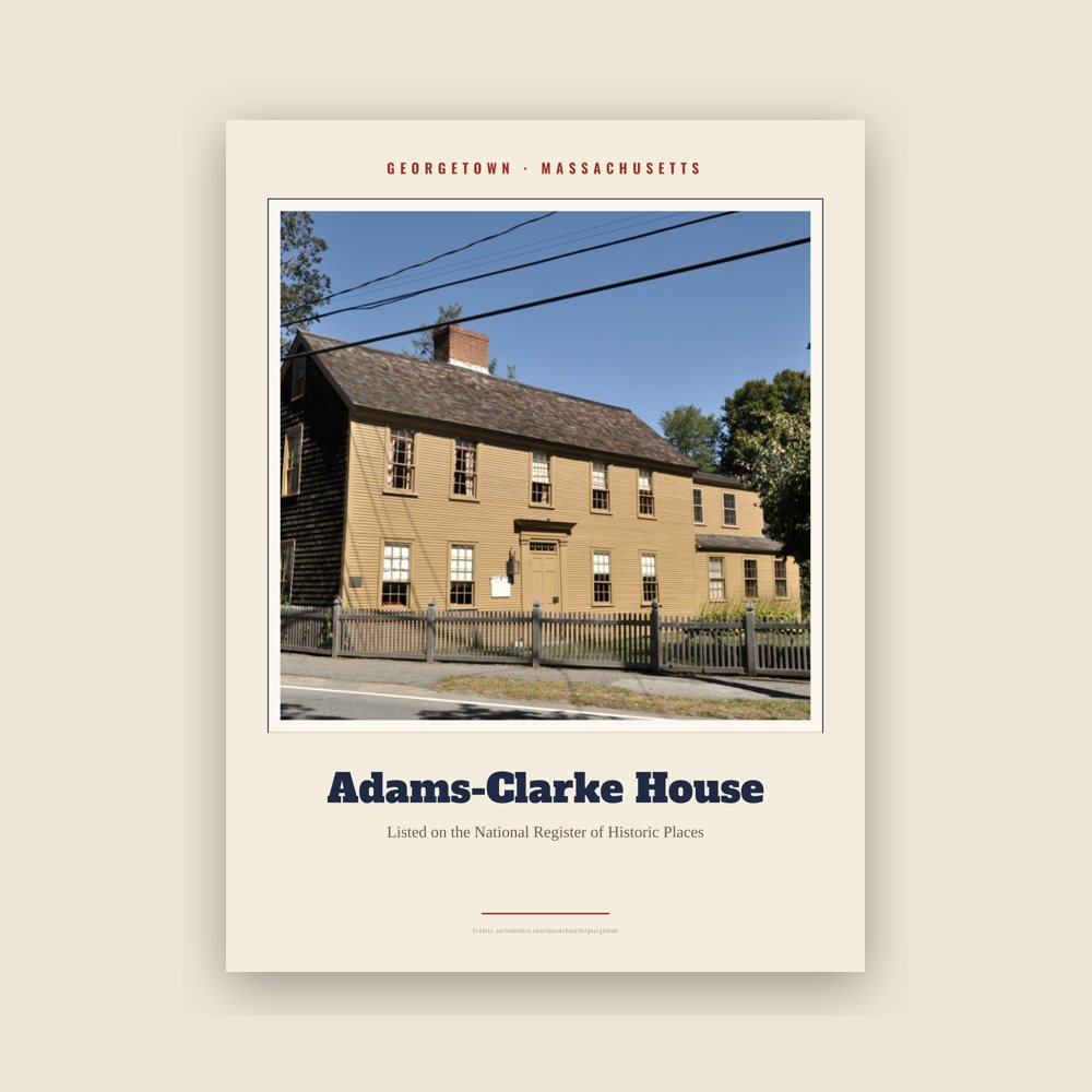 Georgetown Adams-Clarke House Landmark Print