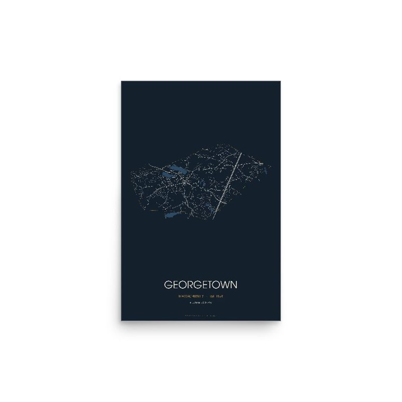 Georgetown Street Map Poster · Midnight