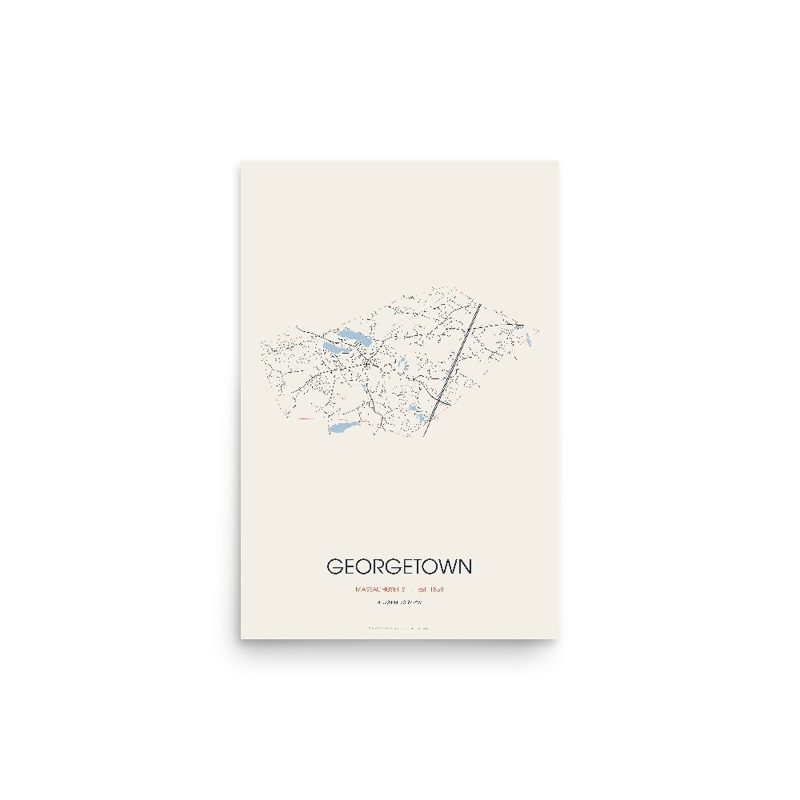 Georgetown Street Map Poster · Linen