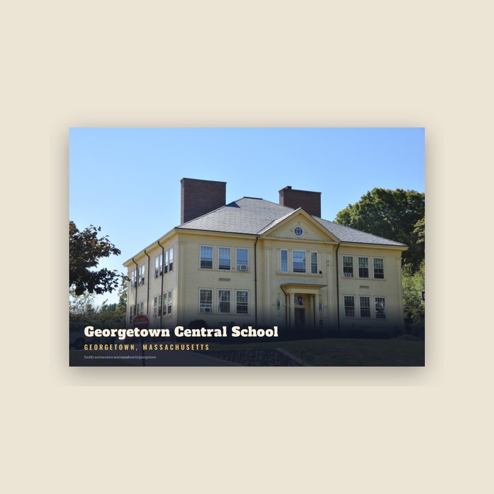 Georgetown Georgetown Central School Postcard